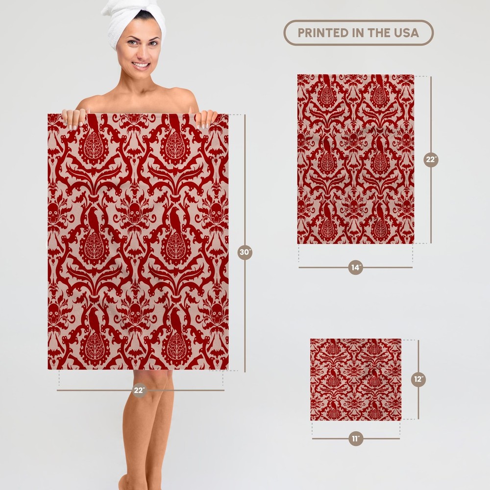 **3dRose Bats Ravens Skulls Goth Horror Dam