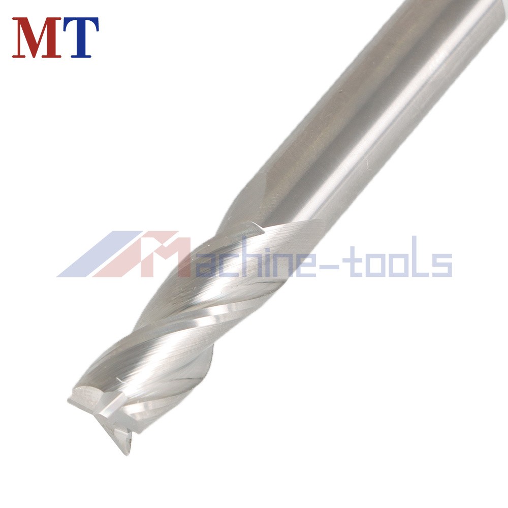 3 Pack 3/8" 3 Flute End Mill Regular 2-1/2" Overall Length Carbide