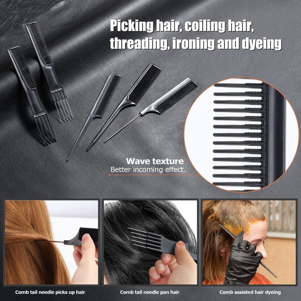 Professional Styling Hair Comb Set Assorted 10PCS