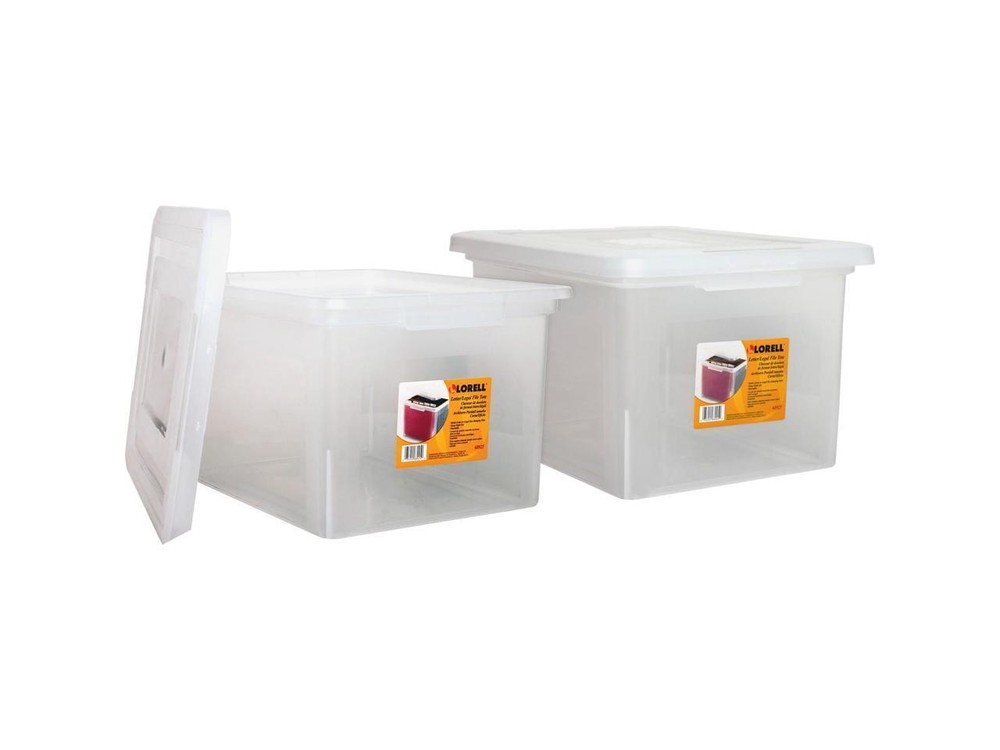 Lorell Letter/Legal Plastic File Box