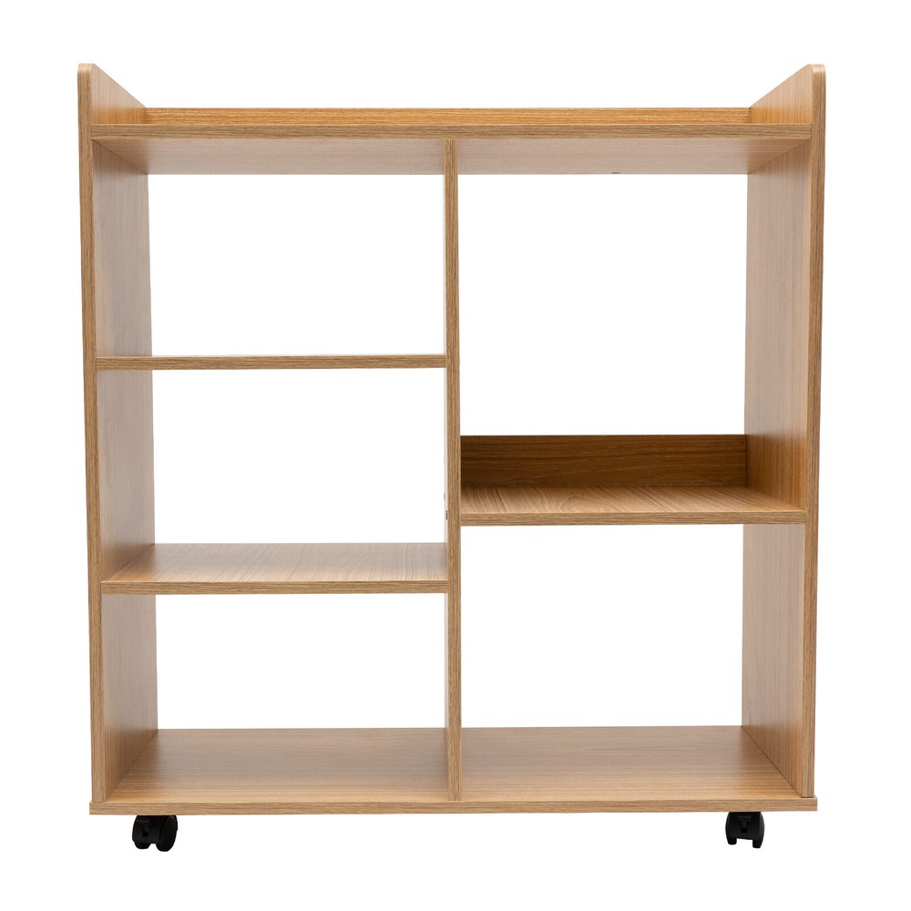 Filing Cabinet, Storage Shelf, Mobile Printer Stand Rubberwood
