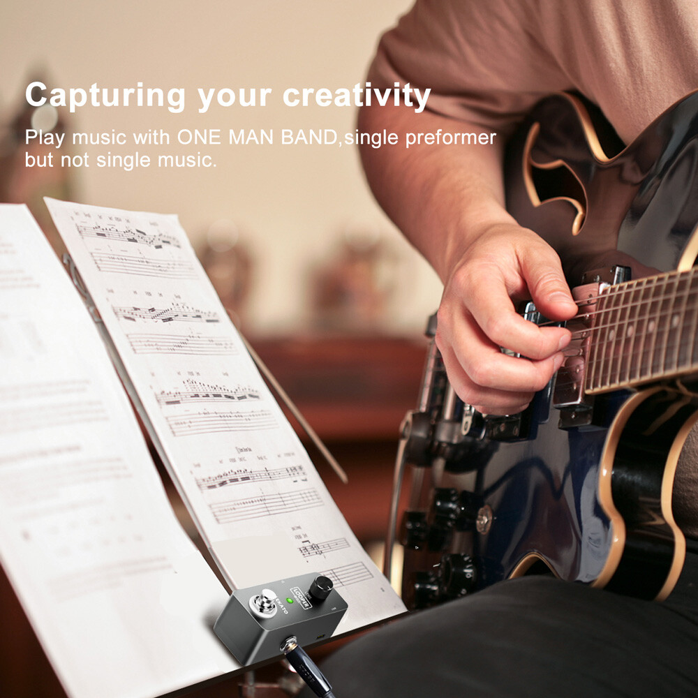 LEKATO Looper Guitar Effect Pedal Single Loop 5 mins Recording + USB Cable