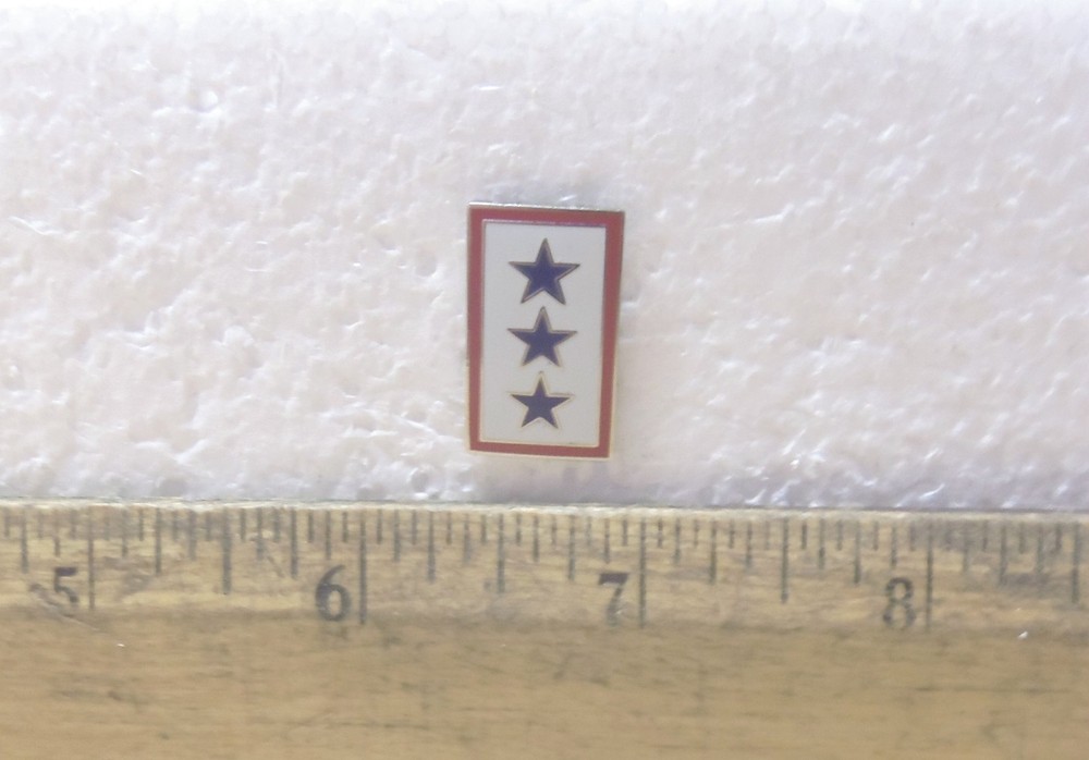 Three Blue Stars Service Pin