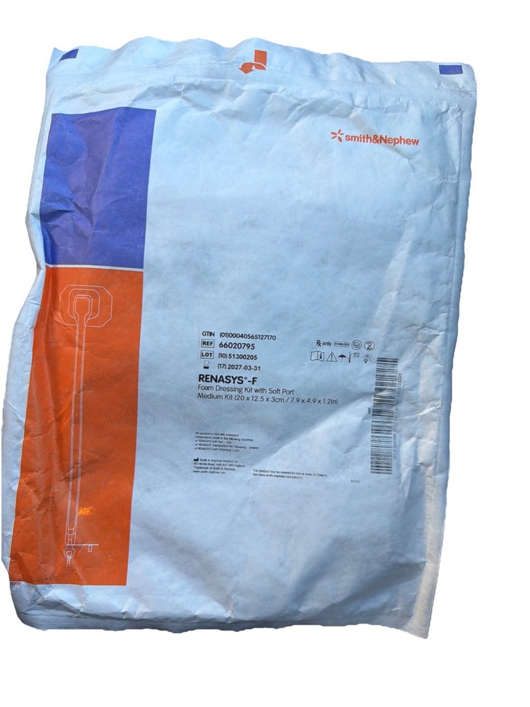 Two Smith & Nephew Renasys-F Foam Dressing Kits Soft Port Medium Bundle New