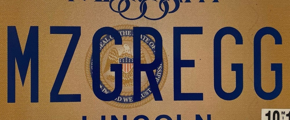 Vanity MISS GREGG GREG GREGORY licence plate Greggory Gregor Gregori Greger