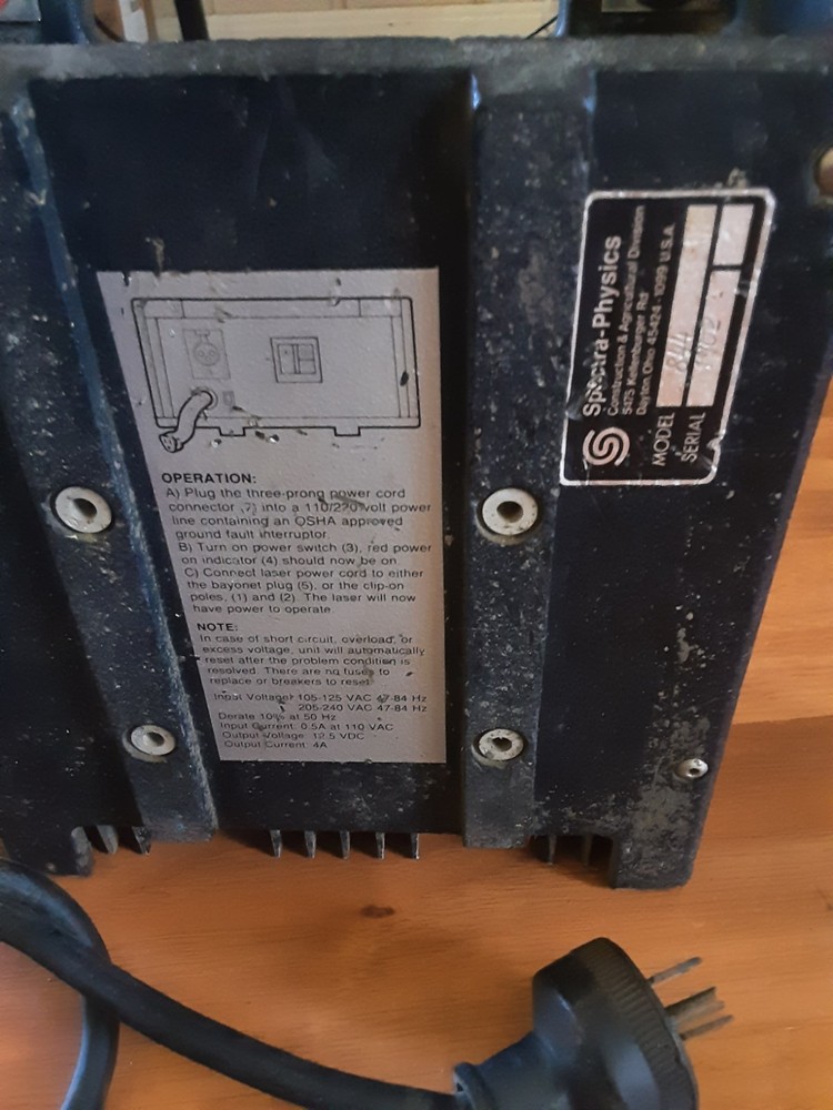 Spectra-Physics Model 844 AC/DC Converter Power Supply - Laser Reference "as-is"