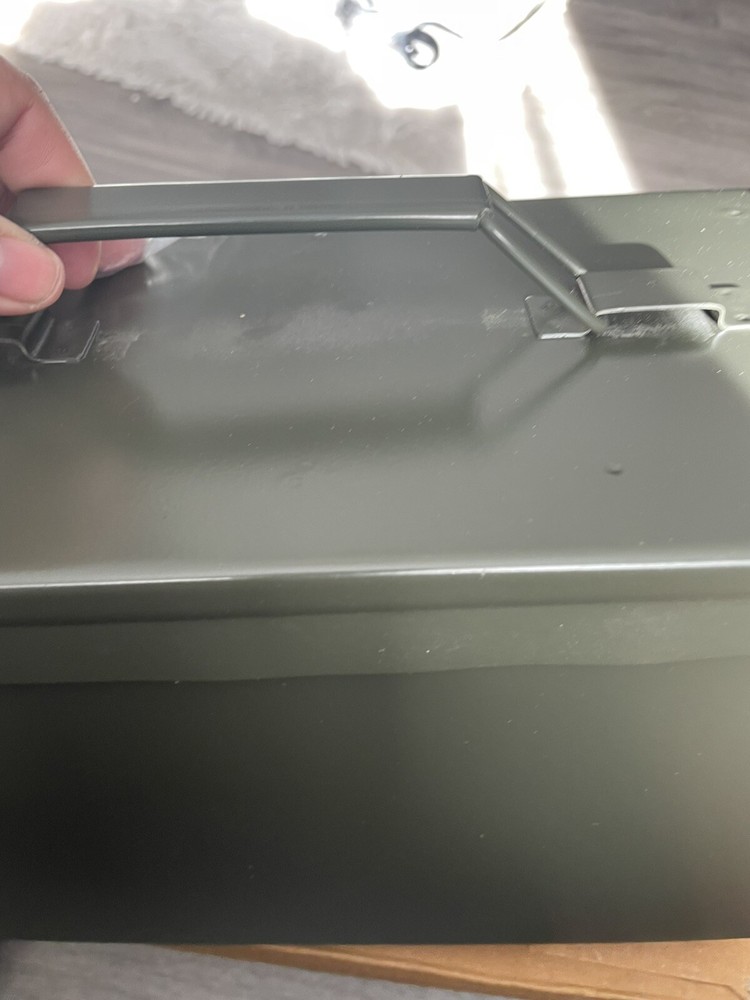 Solid TacticalAmmo Can 50 Cal Metal Ammo Box with Latch Lid