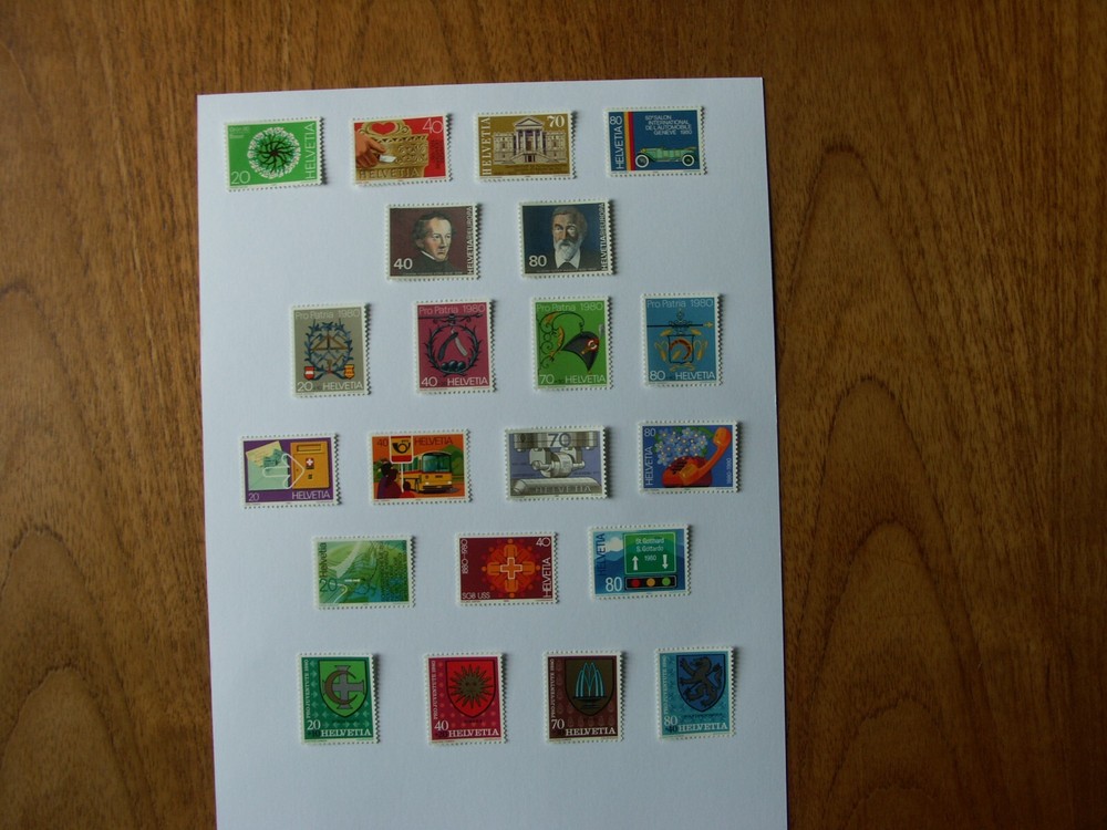 Switzerland Stamps 1980 issues, 6 sets all MNH