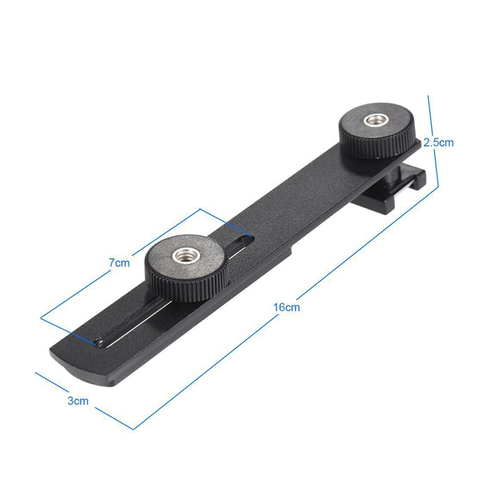 Double-head Bracket Flash Light Stand Mounted Flashlight Dual Camera