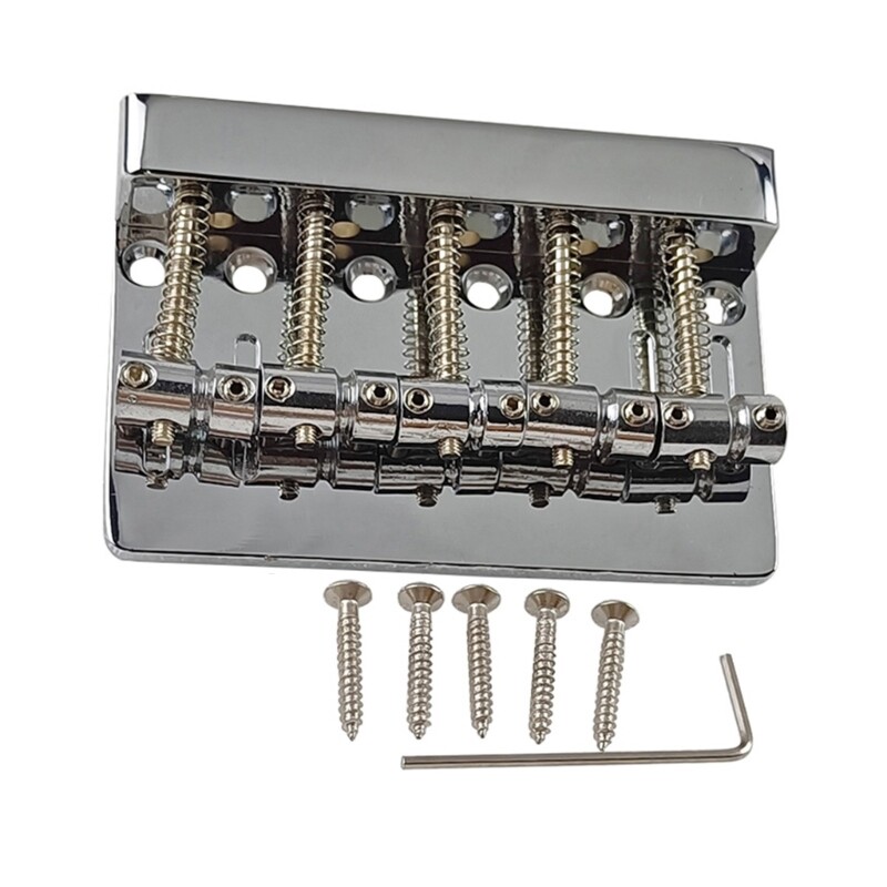 Bass Bridge Assembly Replacement 5 String Bridge Electric Bass Guitar Accessory