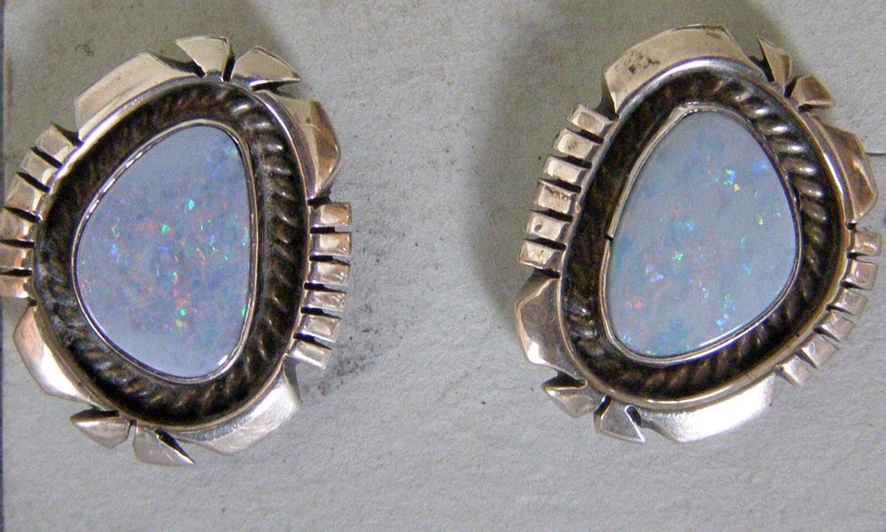 Wigwam Traders Opal Stone Post Earrings: #K1213
