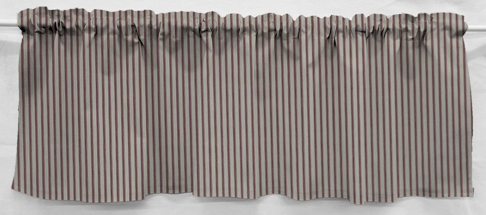Ticking Stripe Valances, Curtains or Swags (3 Colors Available)