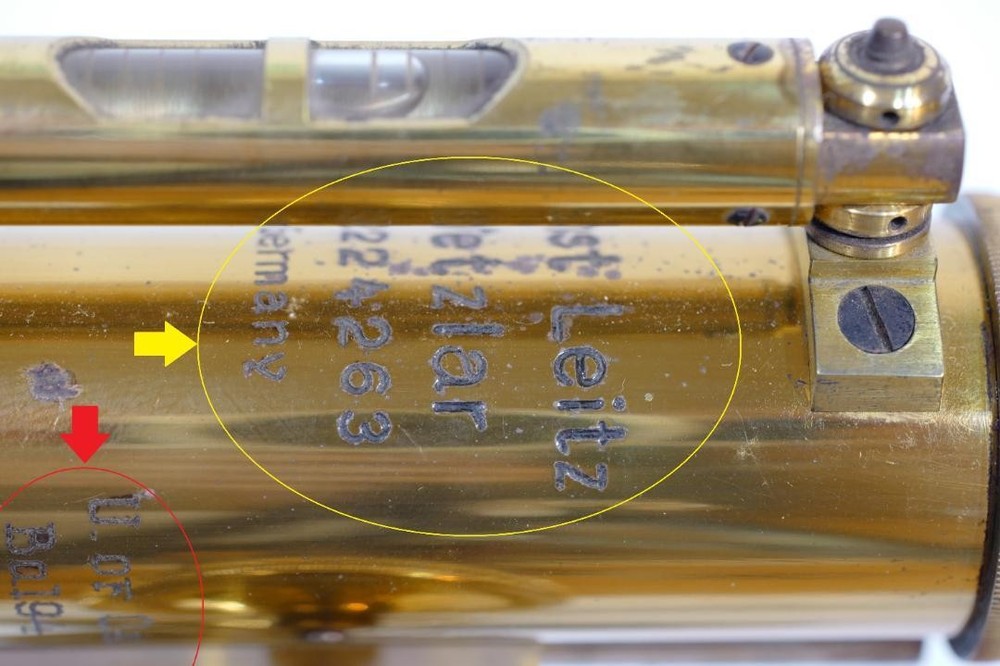 microscope antique Ernst Leitz vertical reading microscope