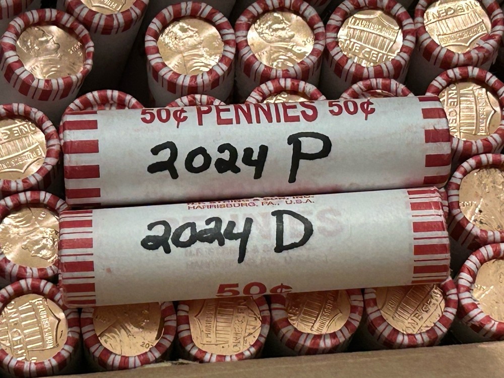 2024 P & D Lincoln Cents - 2 Rolls OBW