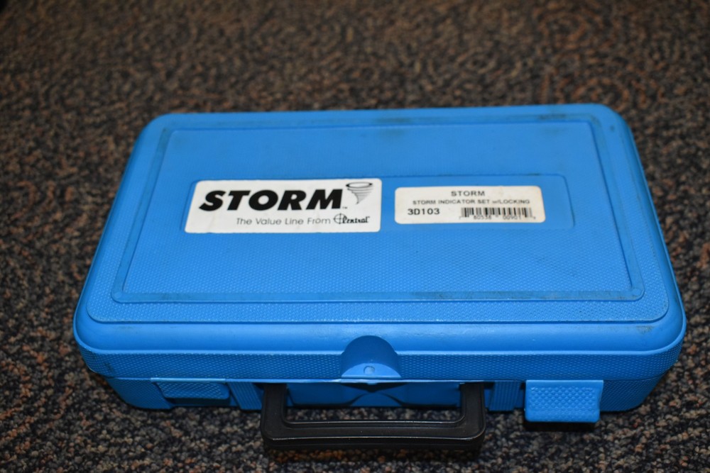 3D103 CENTRAL Storm Dial Indicator Set w/Locking Pliers in Molded Storage Case
