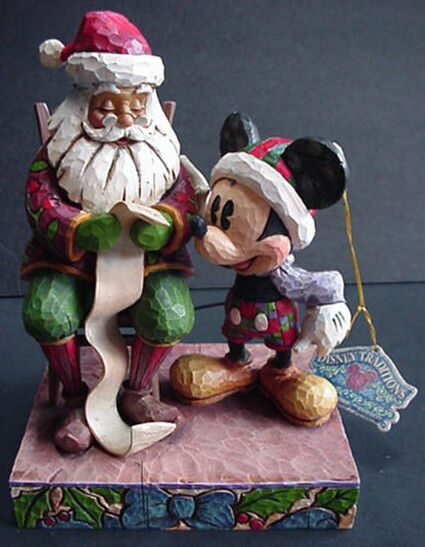 Jim Shore CHECKING IT TWICE Mickey Mouse Santa Figure