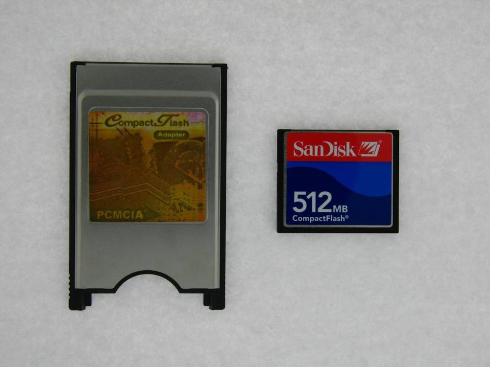 512MB Compact Flash +PC card PCMCIA Adapter JANOME 512MB