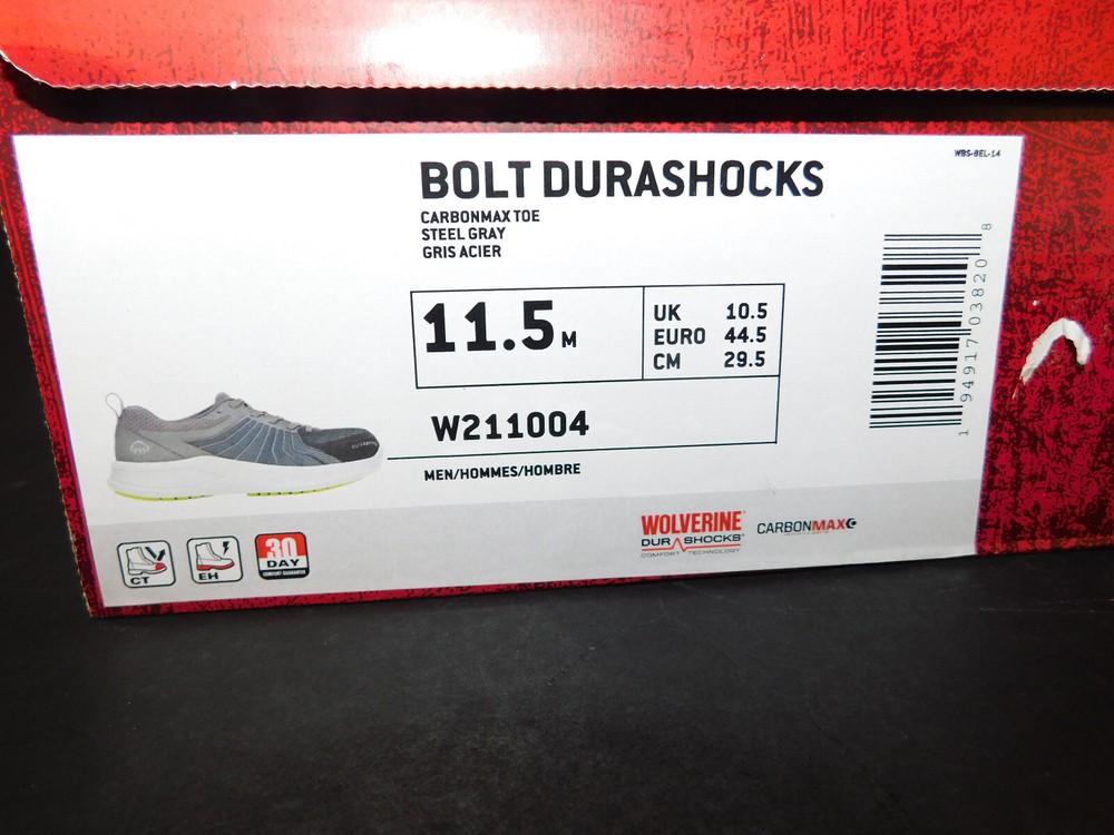 Wolverine - Bolt Vent DuraShocks® CarbonMAX® Composite-Toe Work Shoe 11.5M Grey