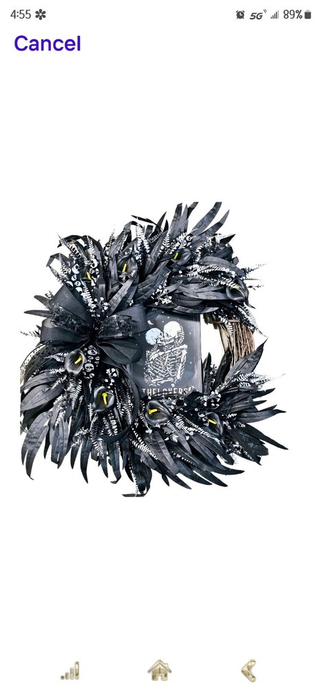 The Lovers Tarot Card Halloween wreath