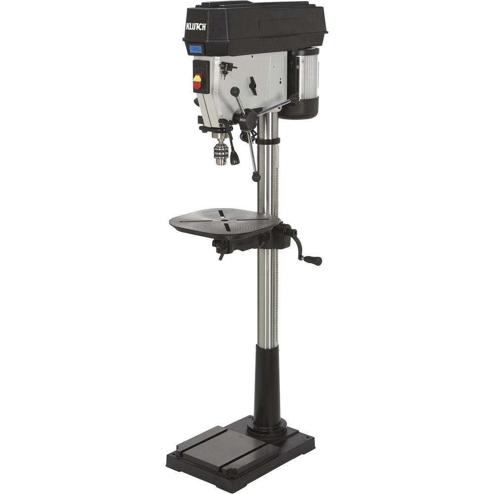 Klutch 17in. Floor Drill Press, Variable Speed with Digital Display, 1-1/2 HP,