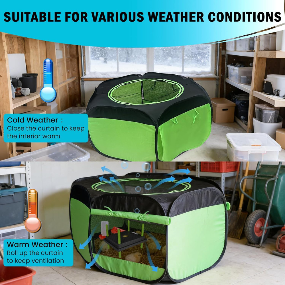 Chicken Brooder Box Starter Kit with Heating Plate, Feeder, and Waterer