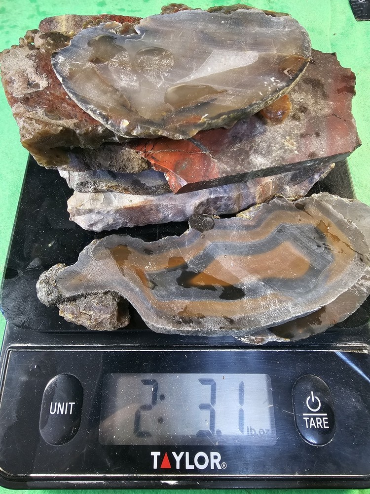 Two Pounds Of Colorful Assorted Slabs For Lapidary Projects