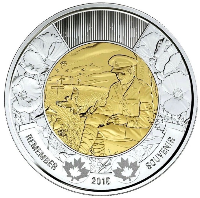 2015 Canada $2 Remember In Flanders Fields Toonie Coin Uncirculated