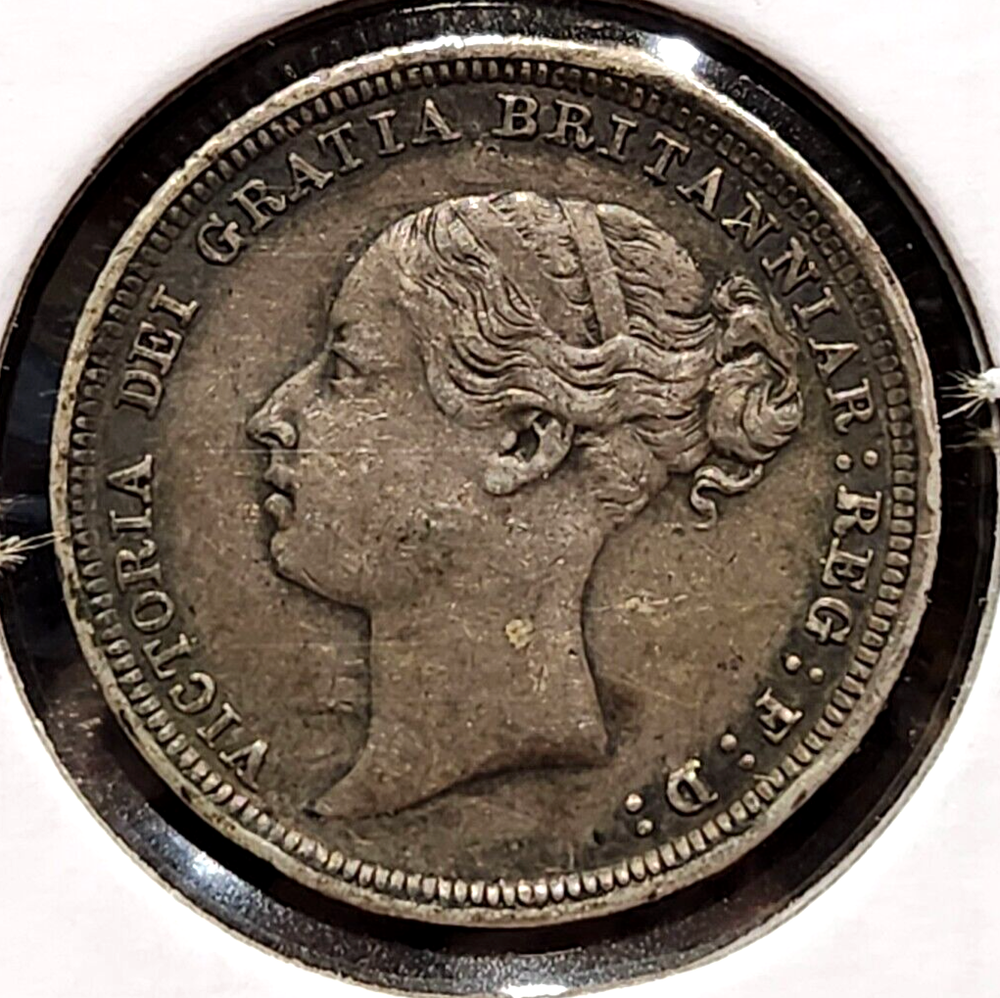 1883 Great Britain 6 Pence - High Grade - Original Toning