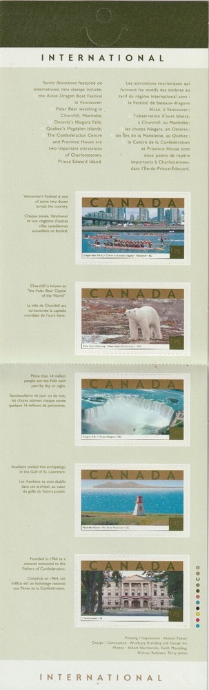 Canada 2003 BK271 Tourist Attractions - Unused