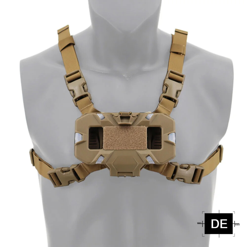 Tactical Vest Front Folded Navigation Board Admin Bag Phone Holder +Fixing Strap