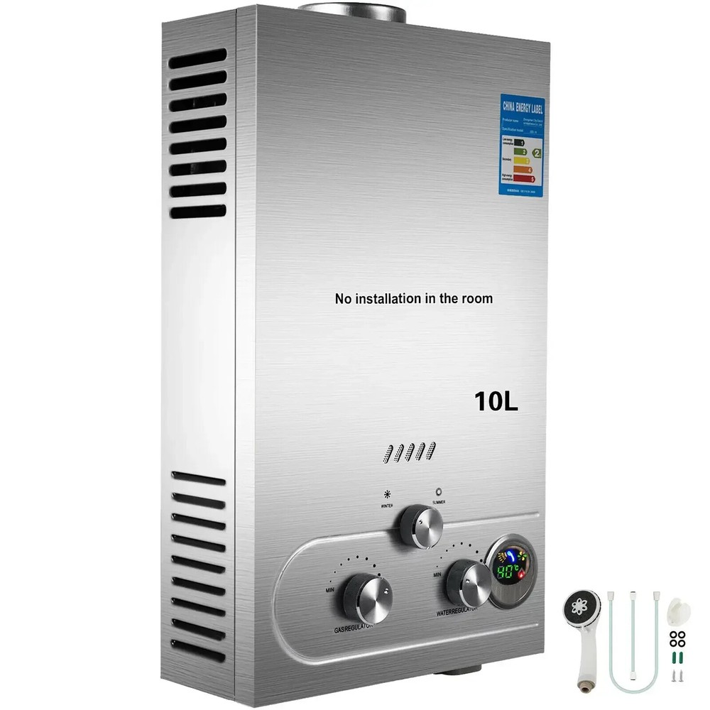 🔥VEVOR 10L 5GPM Tankless Natural/Propane Gas Hot Water Heater Instant Boilers