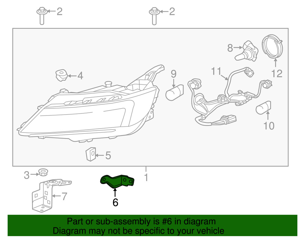 Genuine GM Driver Side Headlamp Bracket 25827075