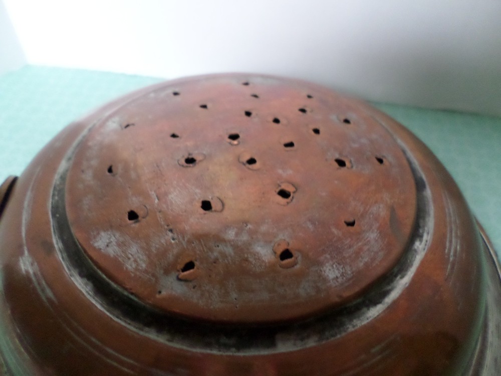 Set of 3 Strainers Colander Copper Wall Hanging with Loop Very Rustic