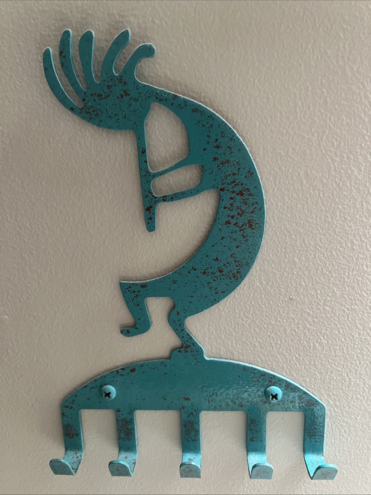 Kokopelli Key Rack with 5 Hooks  -Made in USA Copper