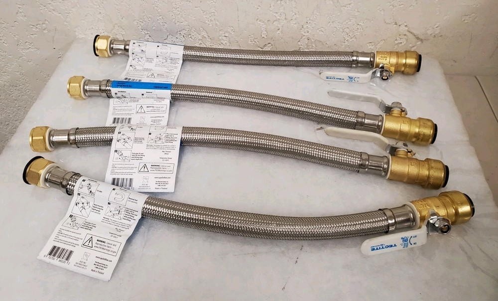 *4* Tectite 3/4" x 3/4" F Pipe Thread x 18" Water Heater Connector FSBBS34F18BV