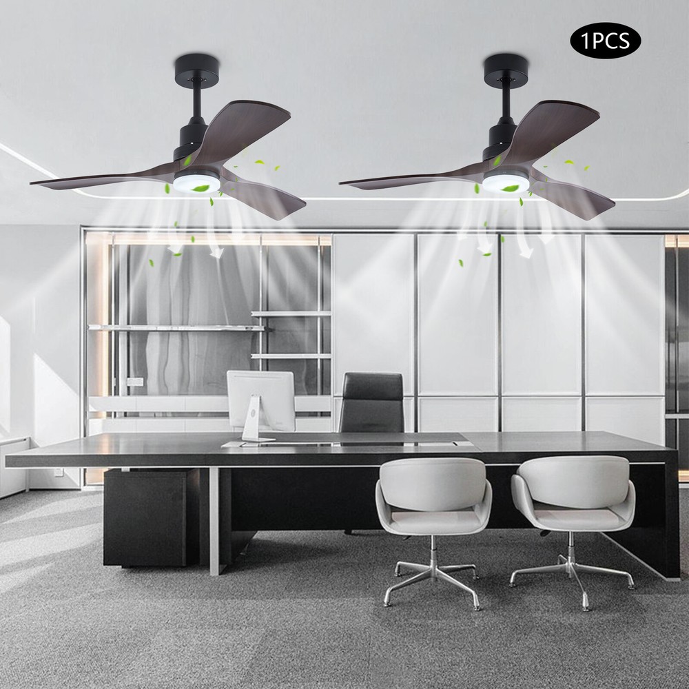 42" Flush Mount Indoor Ceiling Fan Light with Remote Control & AAA Batteries