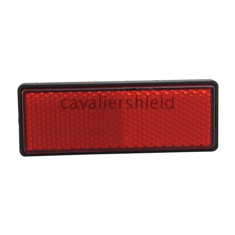 Red Rectangle Warning Reflector Universal Fit for Motorcycles Bikes Dirt Bikes