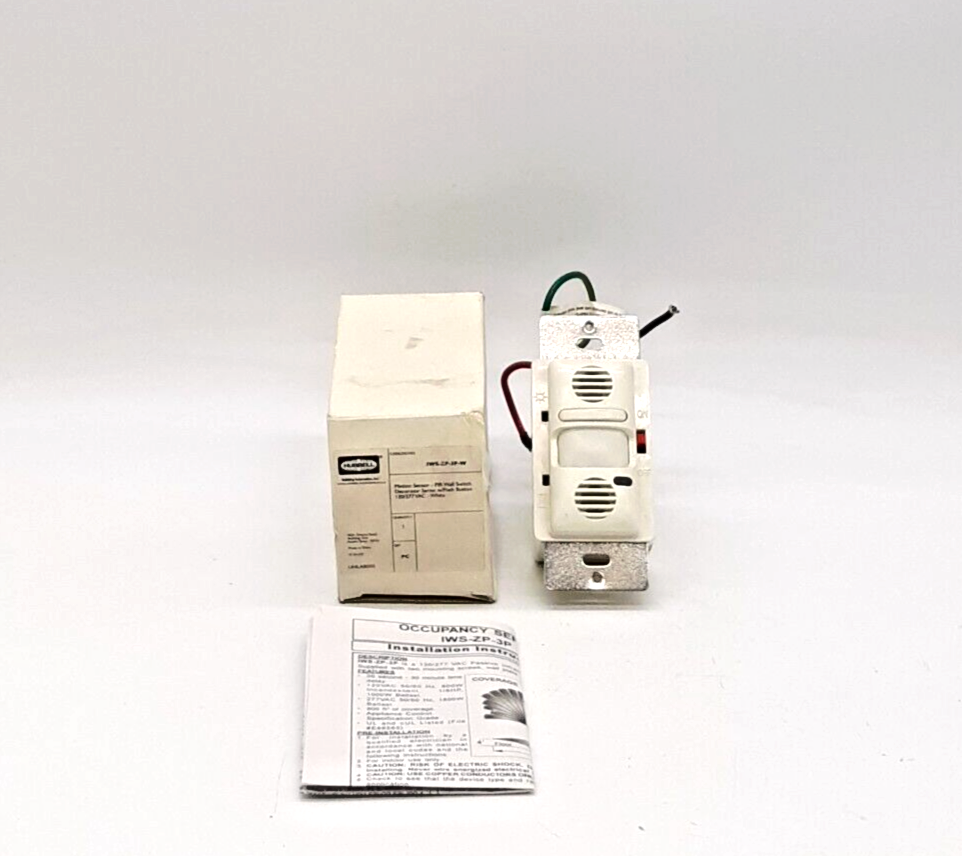 Hubbell IWS-ZP-3P-W Motion Sensor - PIR Wall Switch