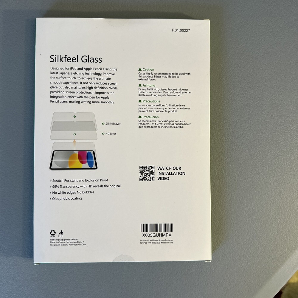 BIOTON EZ KIT SILKFEEL GLASS SCREEN PROTECTOR FOR iPAD 10 GEN