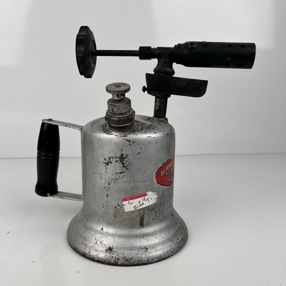 Vintage Always Ready Blow Torch Gasoline Advertisement Sign Old Rustic