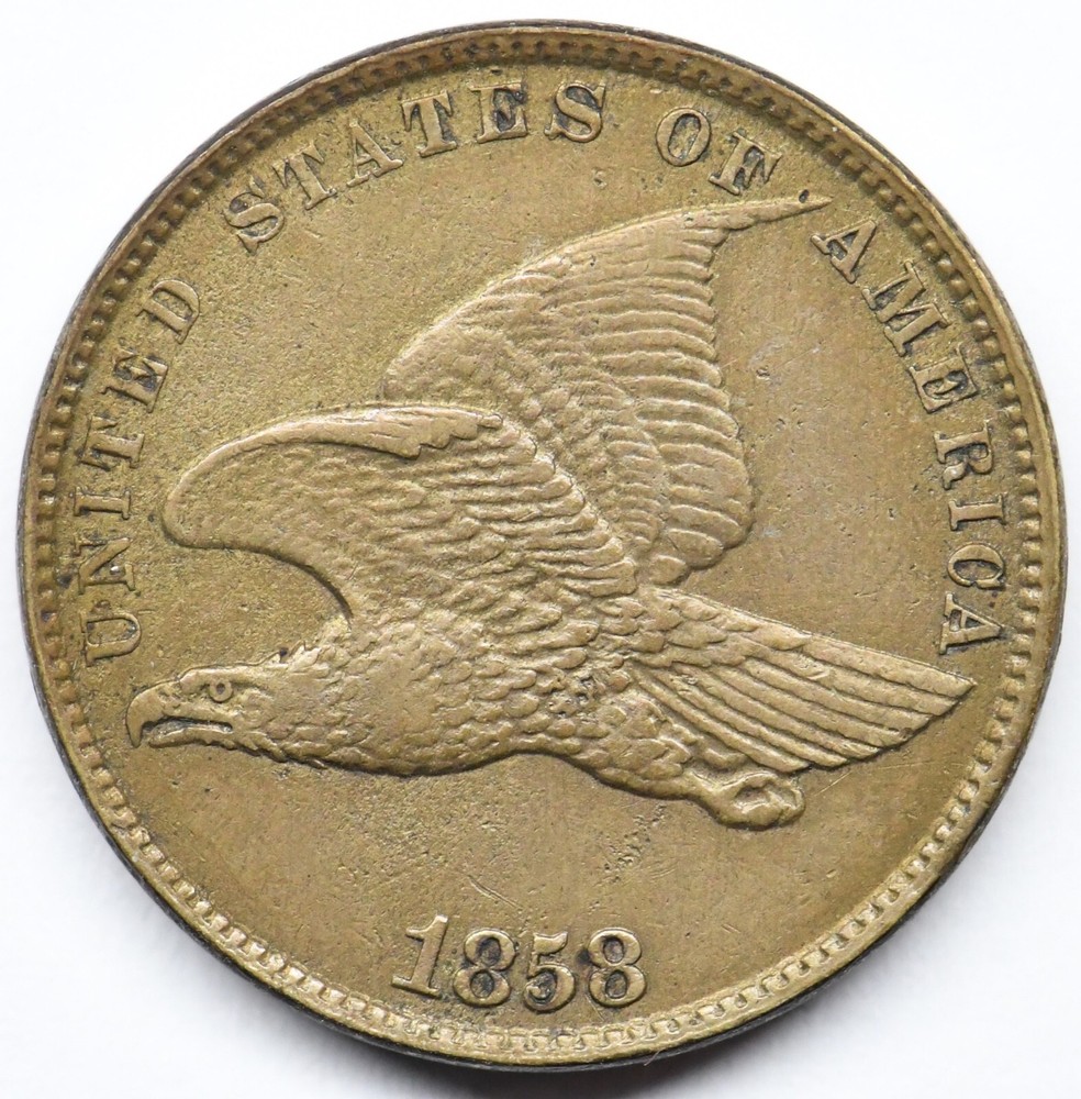 1858 flying eagle cent small letters in a higher grade