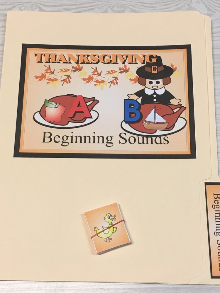 Thanksgiving - 5 File Folder Set - Activity Set - Teaching -