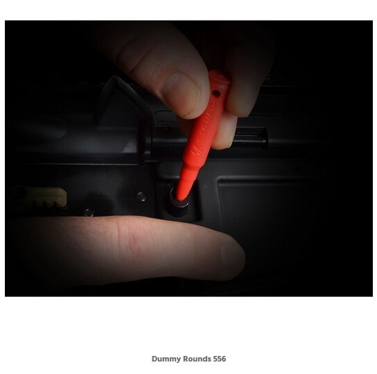 Strike Industries 223 / 5.56 Red Training Dummy Rounds, Snap Caps Polymer 5-Pack