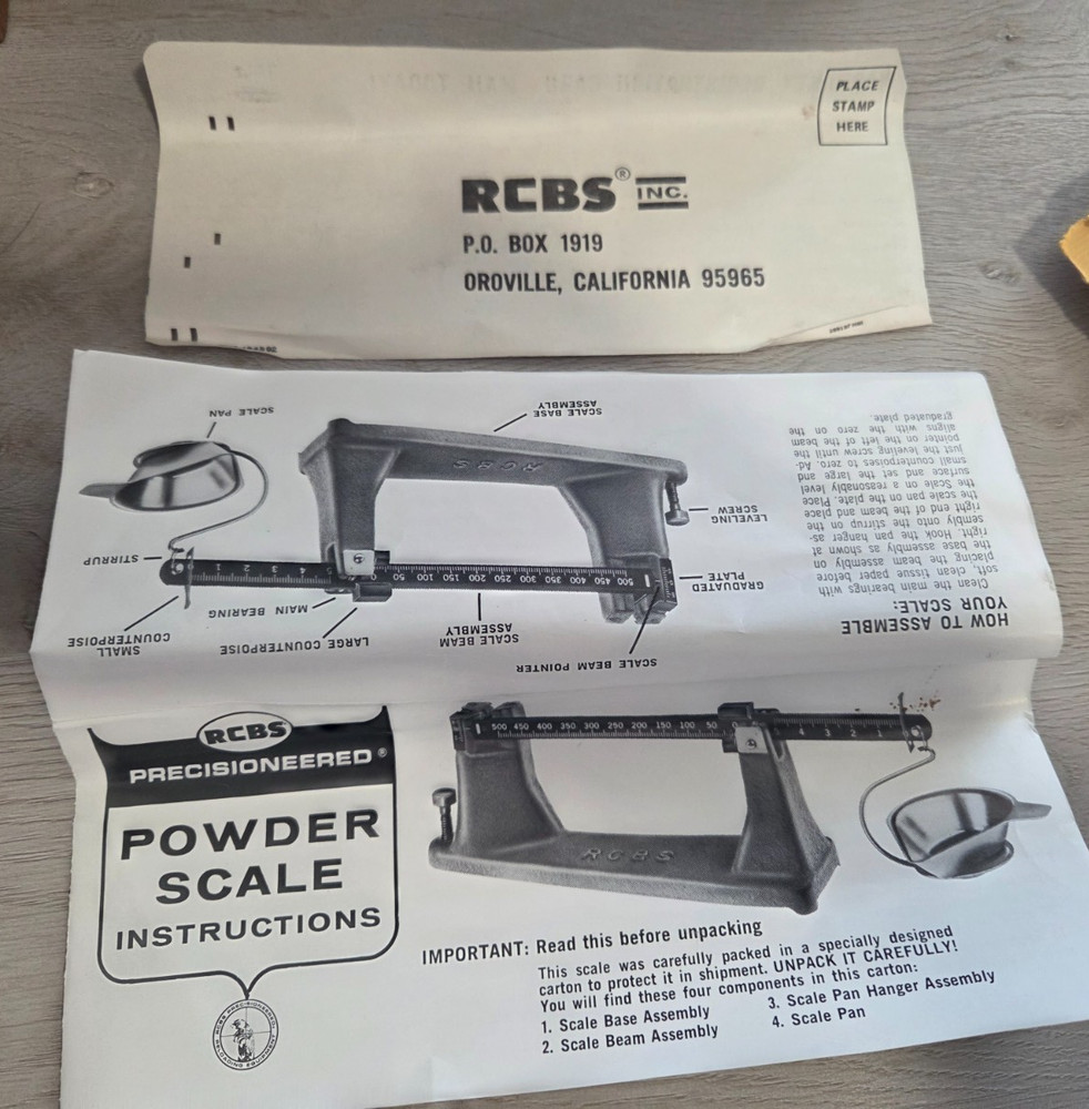 Vintage RCBS Reloading Powder Scale 09060