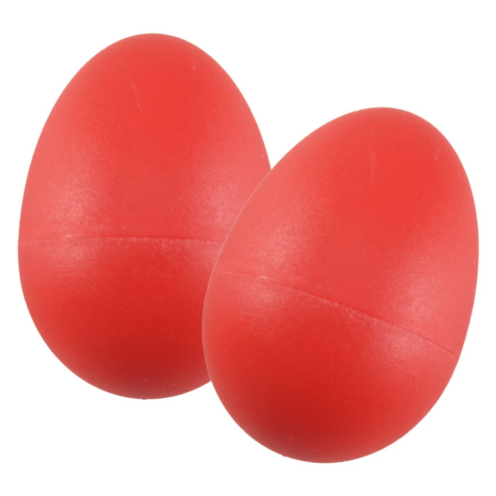 1 Pair Plastic Percussion Musical Egg Maracas Shakers red E2T76781