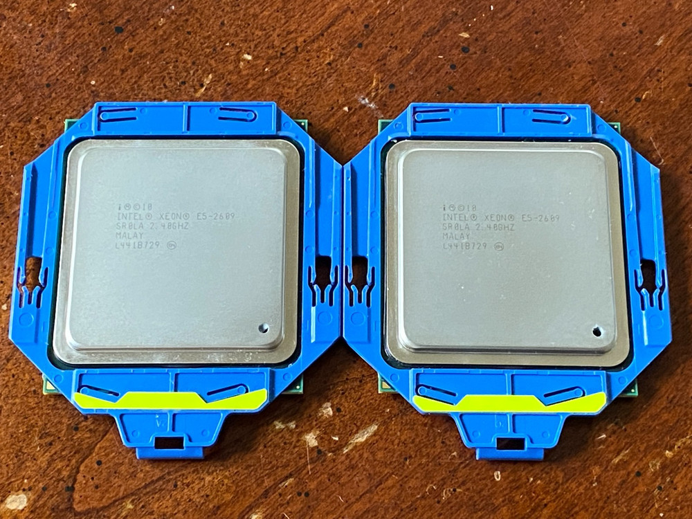 Matched Pair of Intel Xeon E5-2609 2.4 GHz Quad-Core (SR0LA) CPU - Tested
