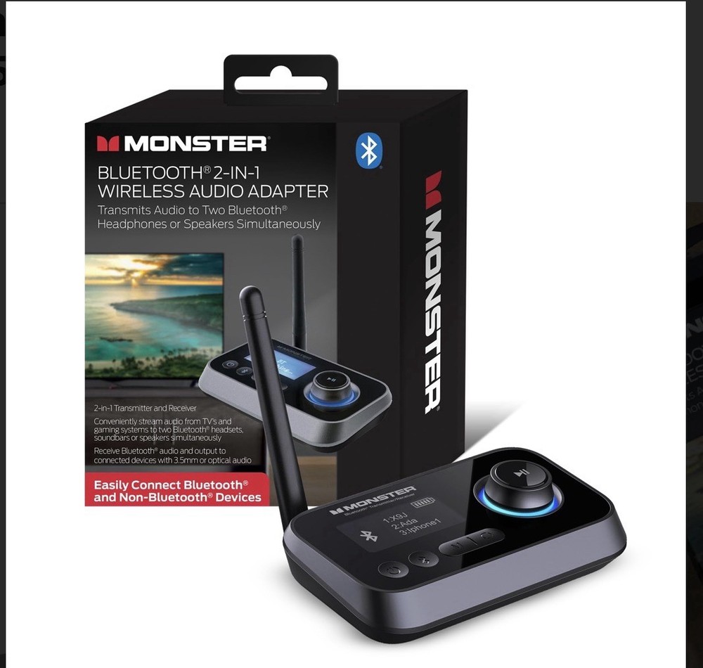 Transmitter Receiver Bluetooth Wireless 2-in-1MBA9-1011-BLK 3.5mm