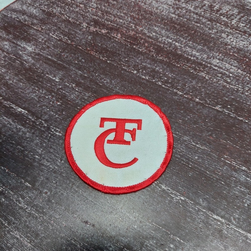 Vintage Red & White Thomas Center Muzzle Embroidered Patch