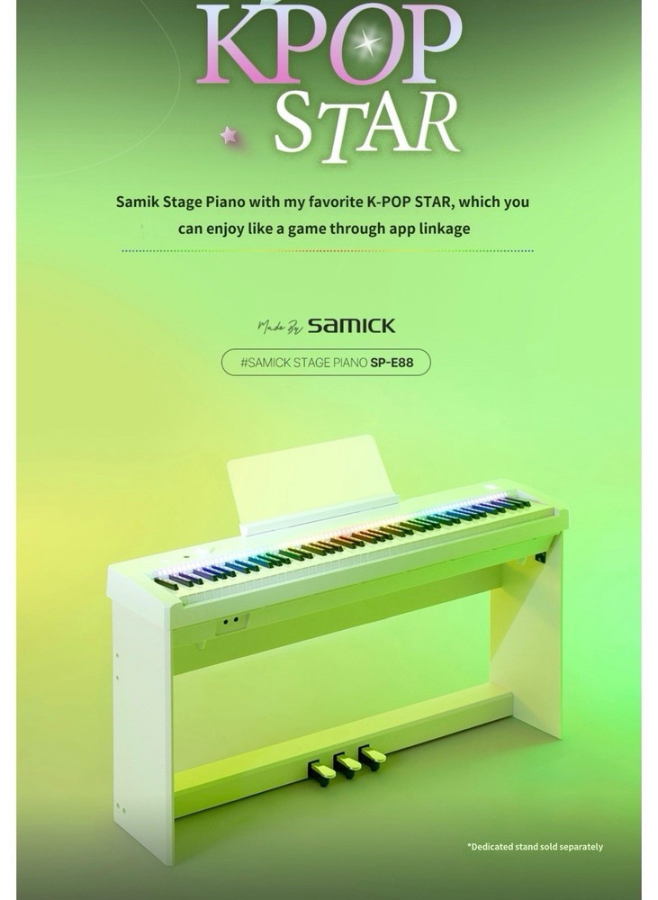 Samick K-POP KPOP Stage LED Light Up Digital Piano SP-E88 Electronic Keyboard