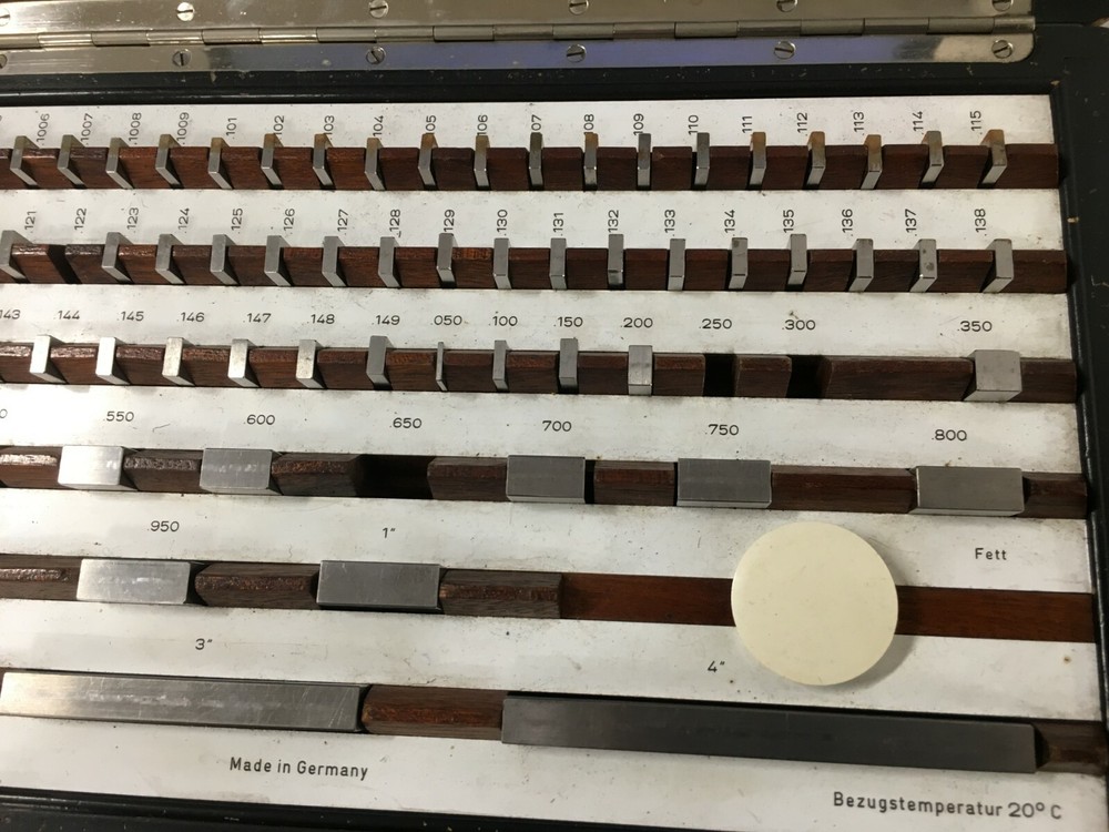 German Made 81 Piece Rectangular Gage Block Set (Missing 6 Blocks)